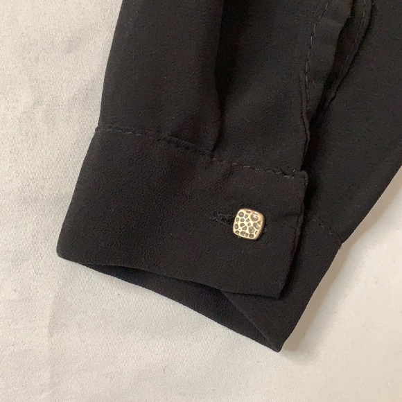 SusyMix Womens Black V-Neck Sheer Blouse Size Small And Medium - Picture 12 of 12